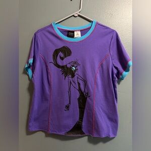 Disney Parks Her Universe Yzma Emperor's New Groove Women's L Purple Crop Shirt